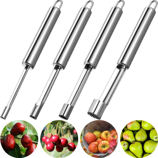 4 Pieces Multi Function Fruit Corer and Pitter Remover Set