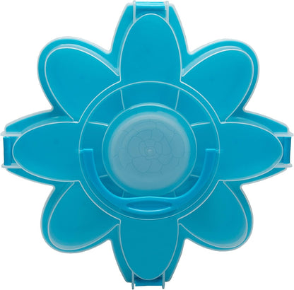 KOLORAE Flower Snack Serving Tray - 9 Compartment Party Platter with Dressing Cup for Chips and Dip, Fruits and Veggies - Game Day & Summer Entertaining Tray