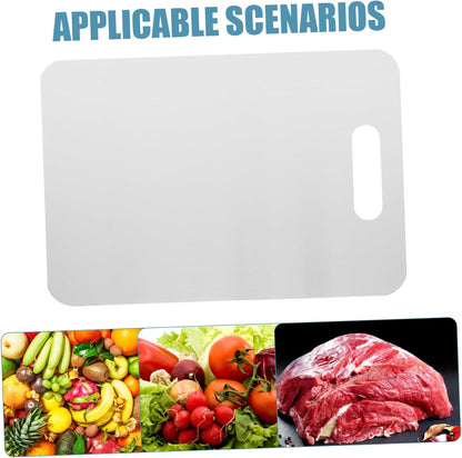LABRIMP Cutting Mat Stainless Steel Food-safe Non-slip Suitable for Fruits Vegetables Meat Kitchen Essential