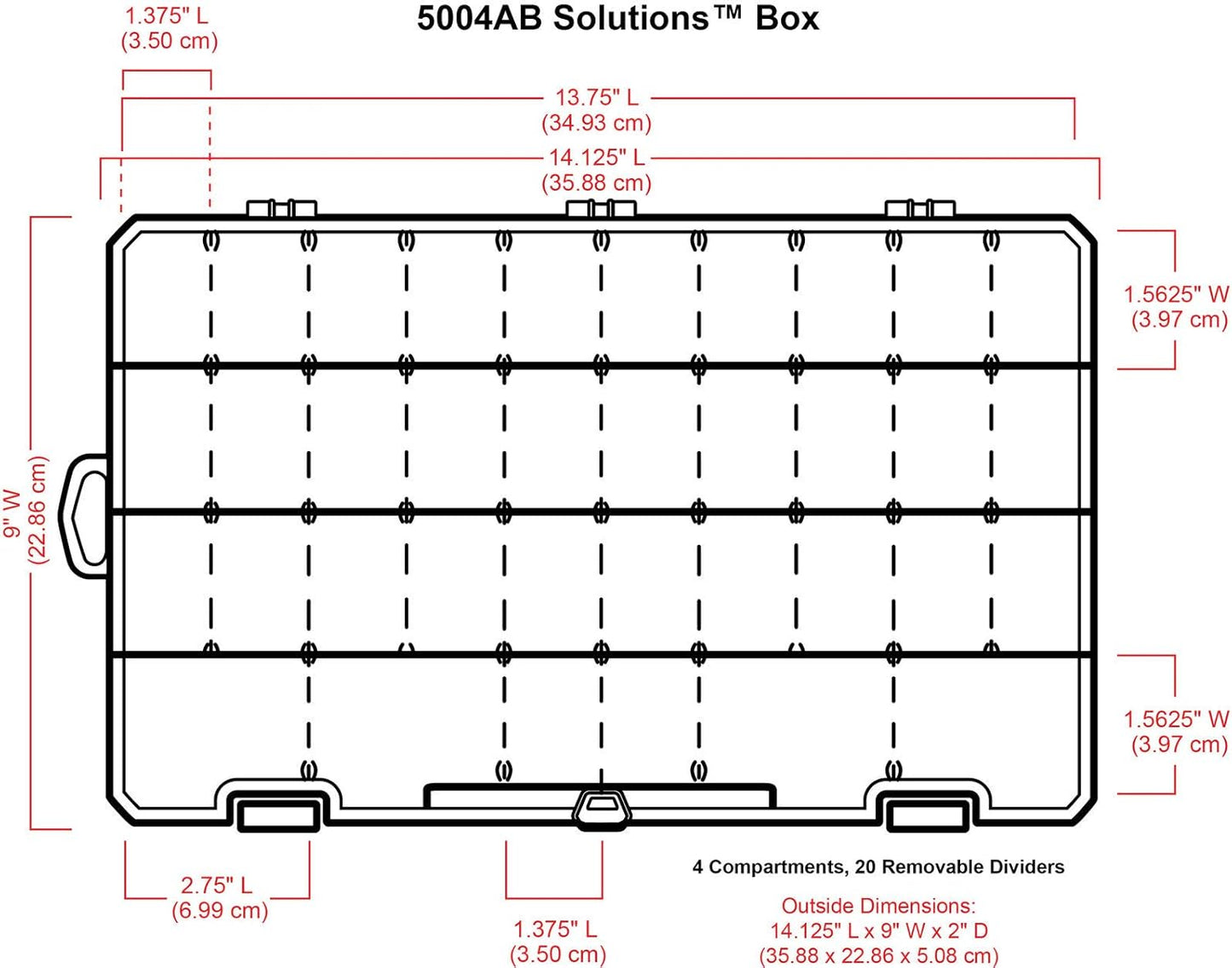 ArtBin Large Solutions Box Clear Art & Craft Organizer with Dividers - Plastic Storage Case for Convenient and Versatile Storage - Ideal for Various Craft Supplies
