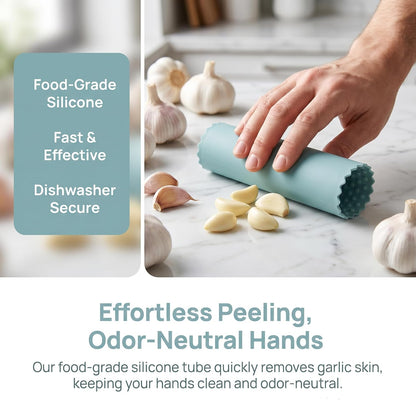 Ceramic Grater Bowl with Herb Stripper & Silicone Garlic Peeler