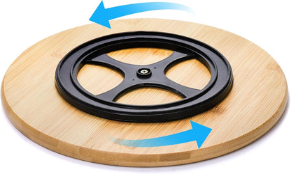 Cididu Ceramic Serving Tray Platters Lazy Susan, Rotating Divided Serving Set with 6 Removable Compartment, 11'' Appetizer Relish Dish, Snack Bowl Set for Christmas, Thanksgiving, Party, Kitchen