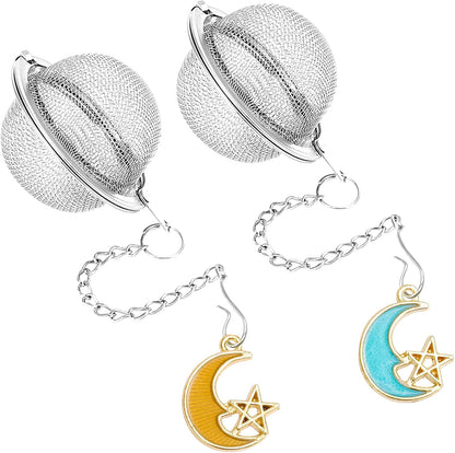 2PC Stainless Steel Mesh Tea Infuser,2.1 inch Tea Ball with Honey Bee