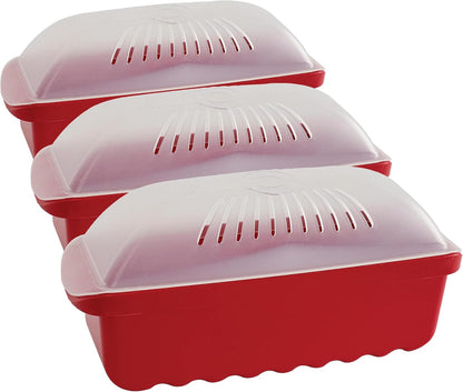 Nordic Ware Microwave Pasta Cooker, 6.4 Cup, Red