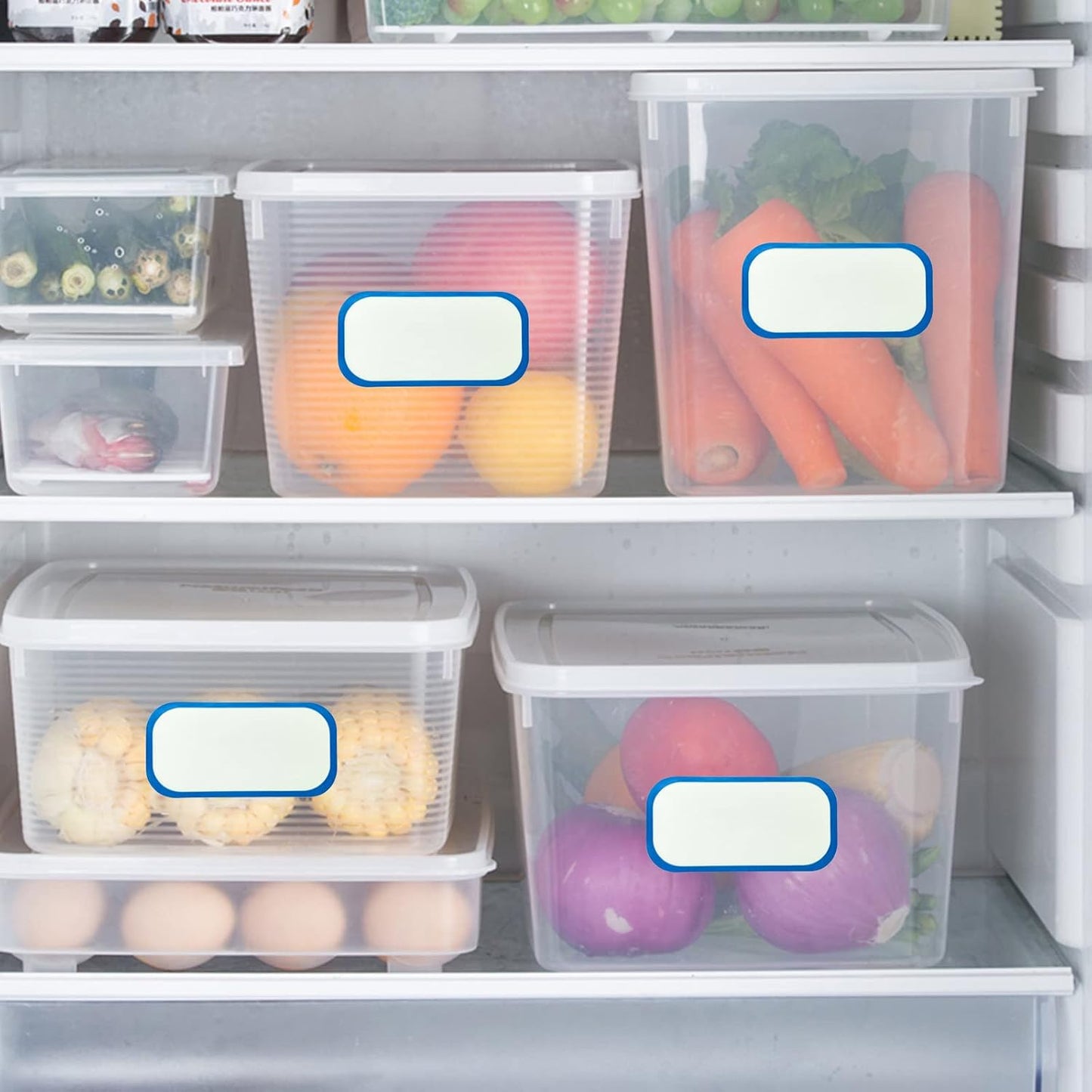 300Pcs Sticky Food Dates Labels Blank Stickers Easily Identify for Glass Jars Cans Bottles Home Restaurant Use Food Stickers for Water Bottles Waterproof Food Stickers for Kids Healthy Foods