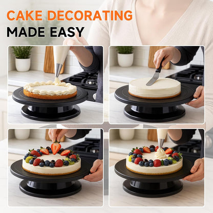 11 Inch Cake Turntable, Cake Decorating Turntable, Cake Spinner Stand