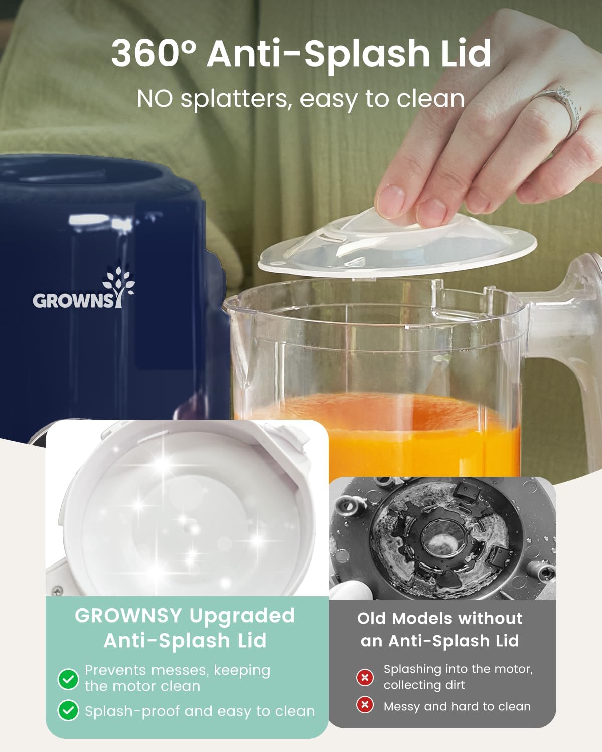Grownsy Baby Food Maker, Steamer & Blender Baby Food Processor, White