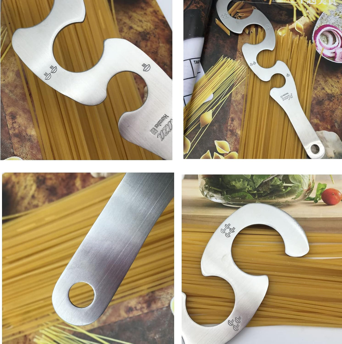 2-Packs Spaghetti Pasta Measurer Measure Tool, Stainless Steel Measurer for Pasta and Noodles. (PS-M2)