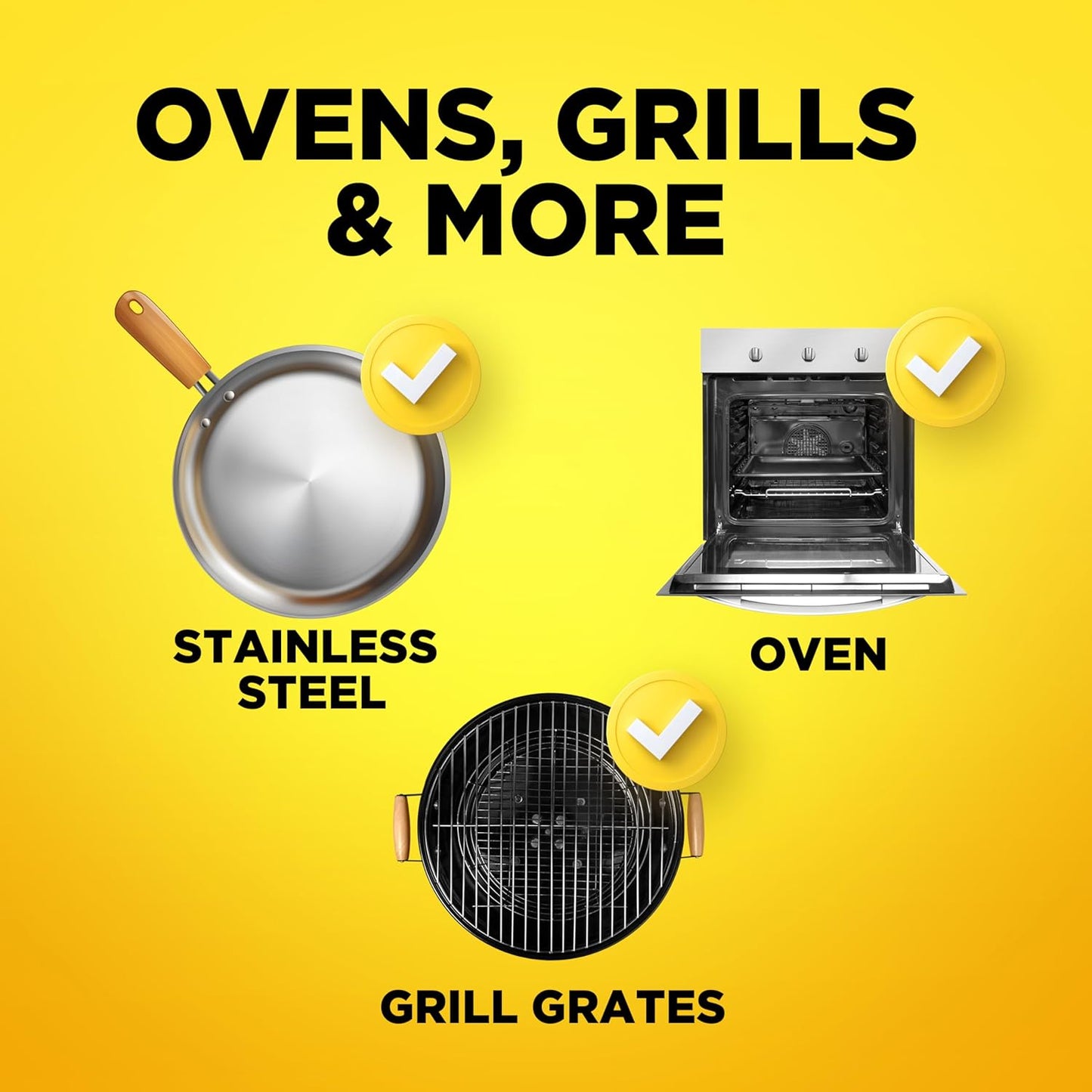 Easy-Off Heavy Duty Oven Cleaner Foam, Removes Grease & Burned-On Food, For Ovens, Grill Grates & More 14.5oz