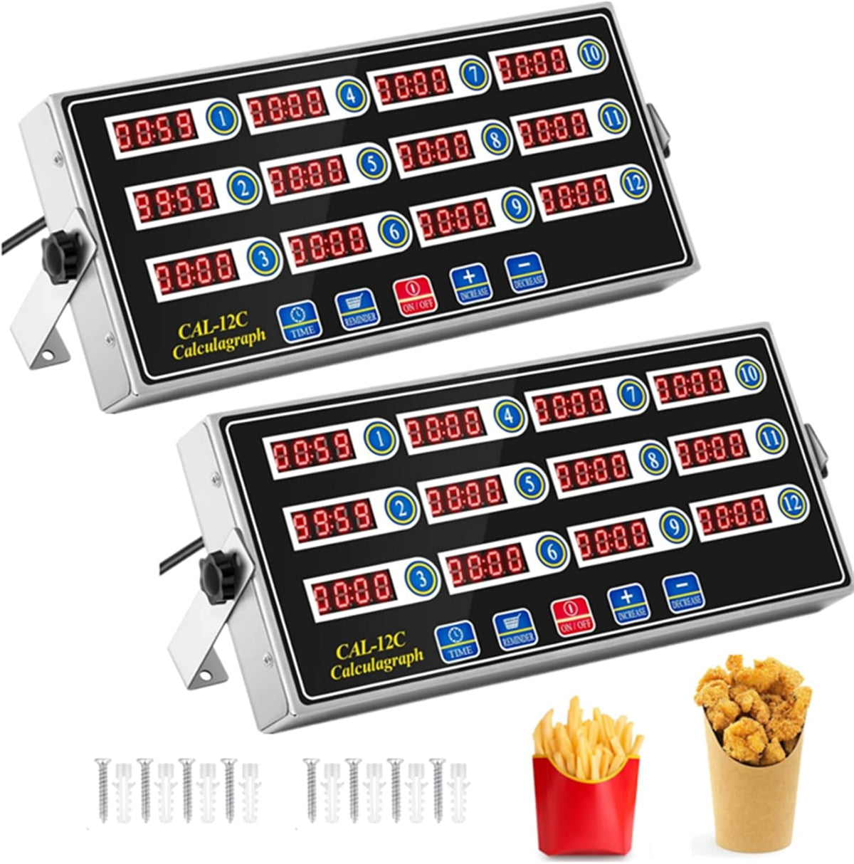 Relaxweex Commercial Digital Kitchen Timer for Cooking, 8 Channel