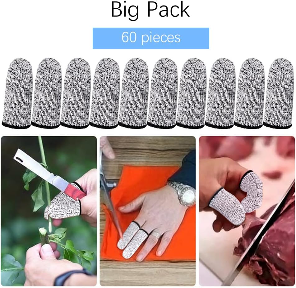 12PCS Finger Cots Cut Resistant Protector,Finger Covers for Cuts