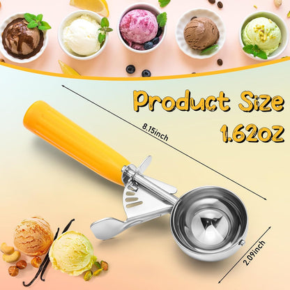 Reallnaive Ice Cream Scooper with Trigger, 4 oz, Gray