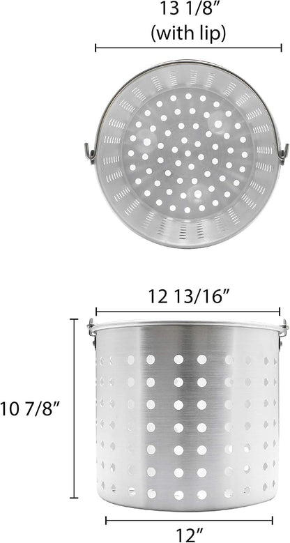 Thunder Group 16-Quart Aluminum Steamer Basket Fits ALSKSP003