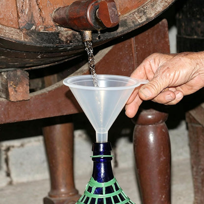 6 Inch Wide Mouth Plastic Large Funnels,Multi-Purpose Clear Funnels with with Reaching Spout for Water Bottles,Oils,Kitchen, Easy and Smooth Content Transfer