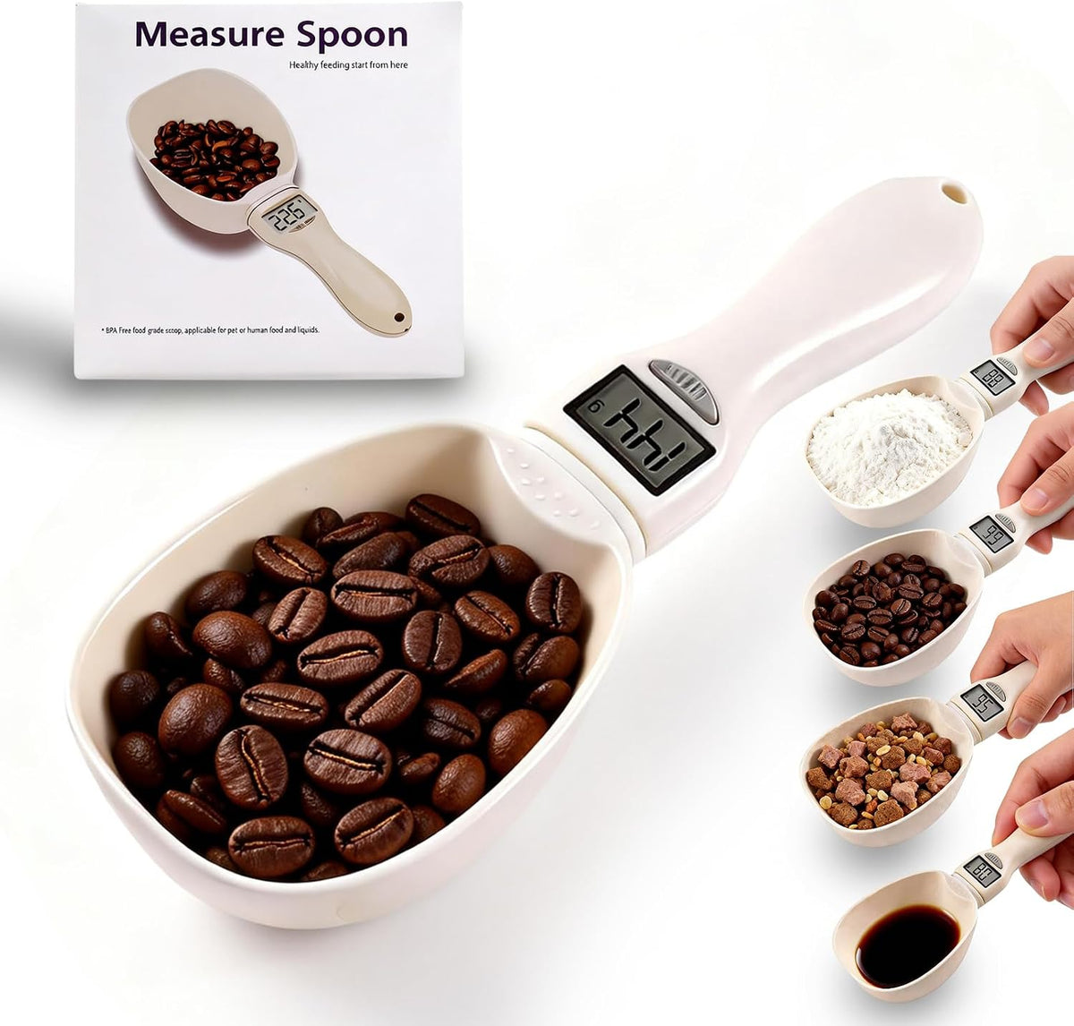 Digital Measuring Spoon, 800g/0.1g Precision Handheld Scale Scoop
