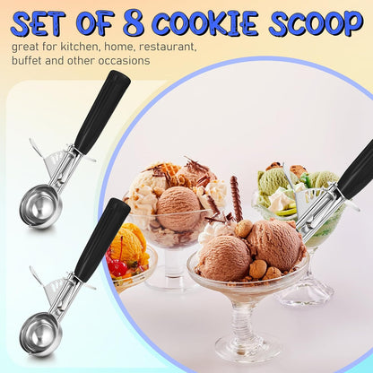 Reallnaive Ice Cream Scooper with Trigger, 4 oz, Gray