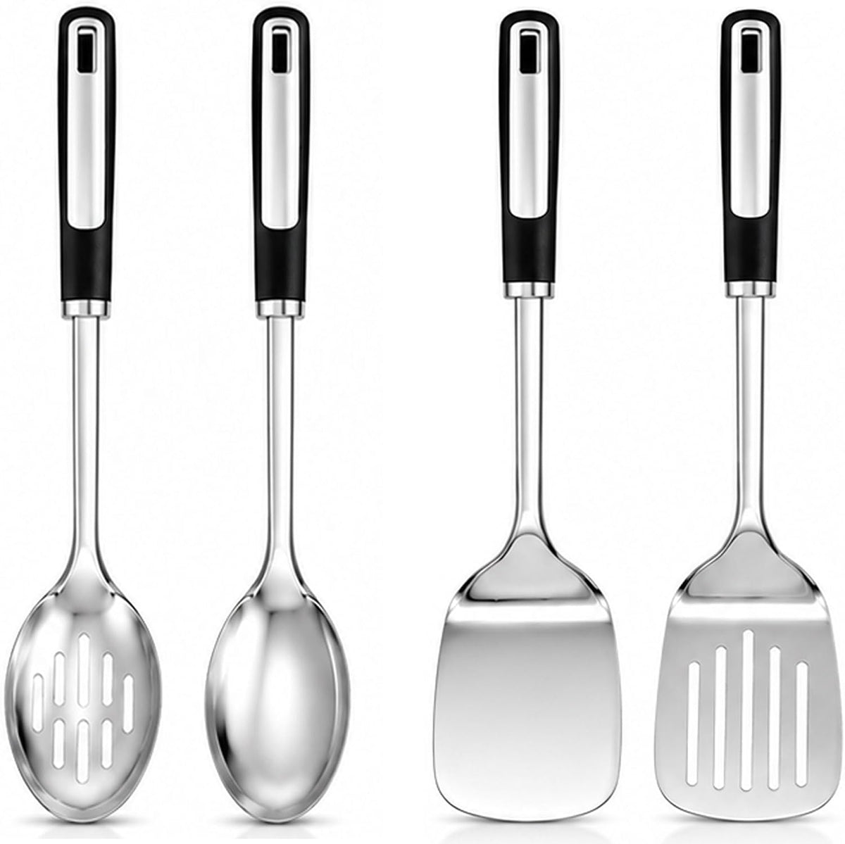 Stainless Steel Cooking Spoon Set, Serving,Slotted & Ladle