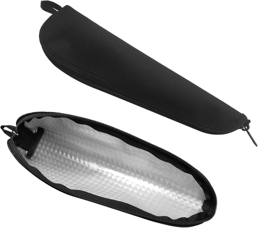 Aosbos Travel Utensil Sets Carrying Case Portable Cutlery Set Pouch Reusable Silverware Set Bag Stainless Steel Straws Pouch Chopsticks Knife Fork and Spoon Holder for Work Bento Box Lunch Bag, Grey