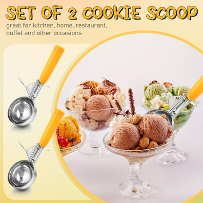 Reallnaive Ice Cream Scooper with Trigger, 4 oz, Gray