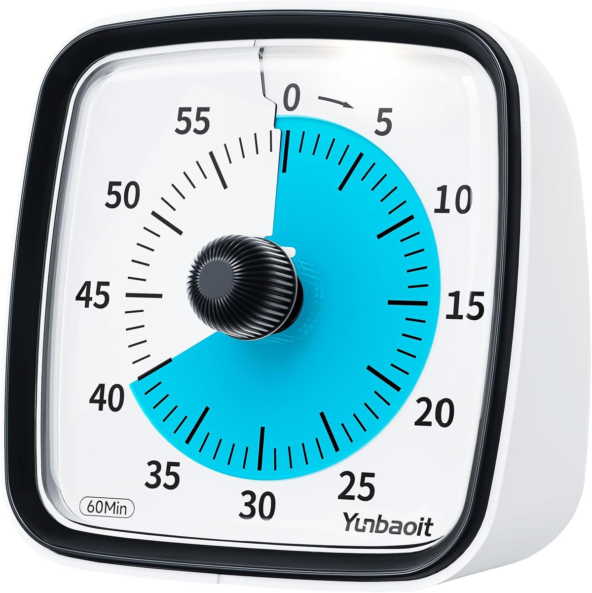 Yunbaoit Visual Timer with Night Light, 60 Minute Countdown, Light Blue