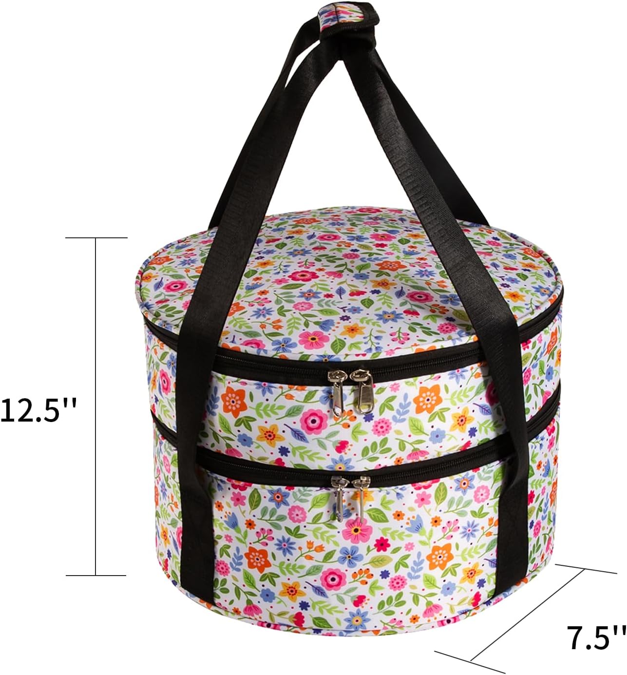 Casserole Carrier,Insulated Pie Carrier with Lid and Handle,Pie Carrier for Transport Pie Holders for Multiple Pies,Pie Carrying Case Casserole Carriers for Hot or Cold Food Picnic Pizza.12.5 Inch