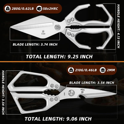 Kitchen Scissors All Purpose - Heavy Duty Poultry Shears, Ultra Sharp Japanese Steel Cooking Scissors for Food, Dishwasher Safe