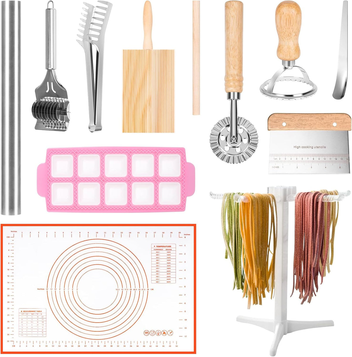 OHMU Pasta Making Kit, Pasta Tools for Homemade Noodles
