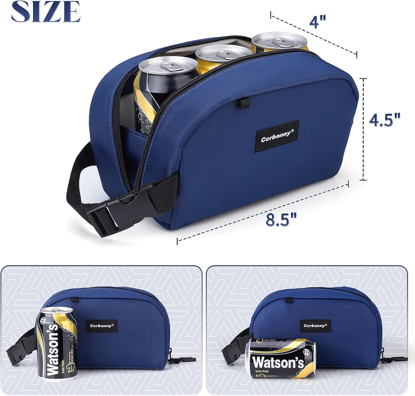 Cerbonny Freezable Cooler Bag for Work/School Travel - Mini Insulated Bag Fit For Yogurt