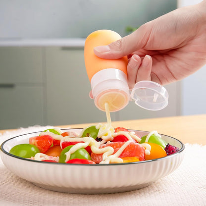 MICEBAY 2 oz Condiment Squeeze Bottles, Leakproof Salad Dressing Container