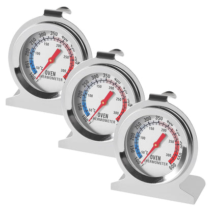 Oven Thermometer 100-600°F/50-300°C Stainless Steel Kitchen Cooking Thermomete OvenTemperature Gauge Grill Fry Chef Thermometer Oven Baking Chef Thermometer for Kitchen Cooking Baking