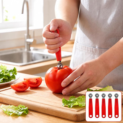5 Pack Tomato Corer and Strawberry Huller Tool, Handle with hole