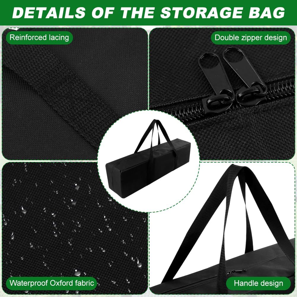 Grill Tool Storage Bag, Oxford Cloth BBQ Tool Storage Bag Foldable Grilling Bag, Waterproof Suitable for Grill Utensil Storag-e for Camping Tailgates and Parties Hiking BBQ