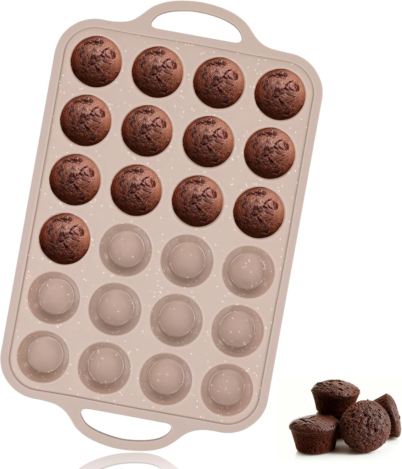 Vinino 2Pack Silicone Muffin Pans for Baking with Metal Reinforced Frame, 12 Cups Regular Size Nonstick Silicone Cupcake Pan, BPA Free Oven Dishwasher Safe Baking Mold for Muffins Cupcakes