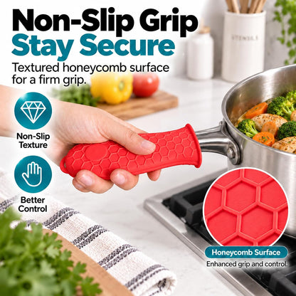 10Pcs Cast Iron Handle Cover, Silicone Pot Holders