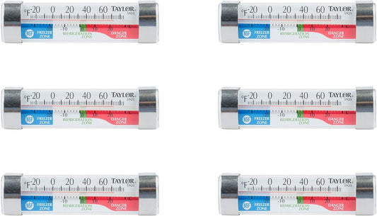 Taylor Freezer & Refrigerator Kitchen Thermometer, 6 Count