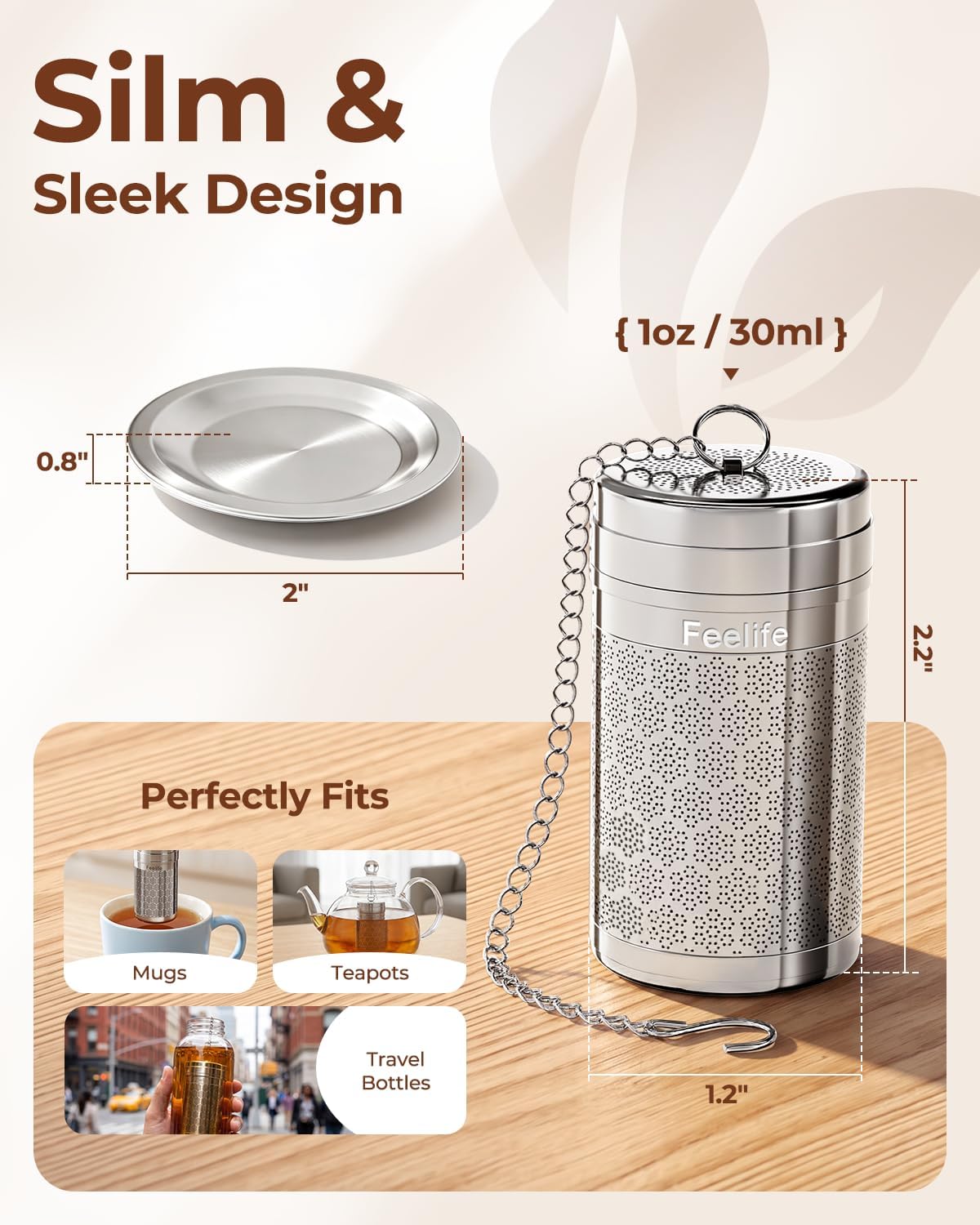 Mini Snowflake Stainless Steel Tea Infuser for Loose Leaf Tea Ball