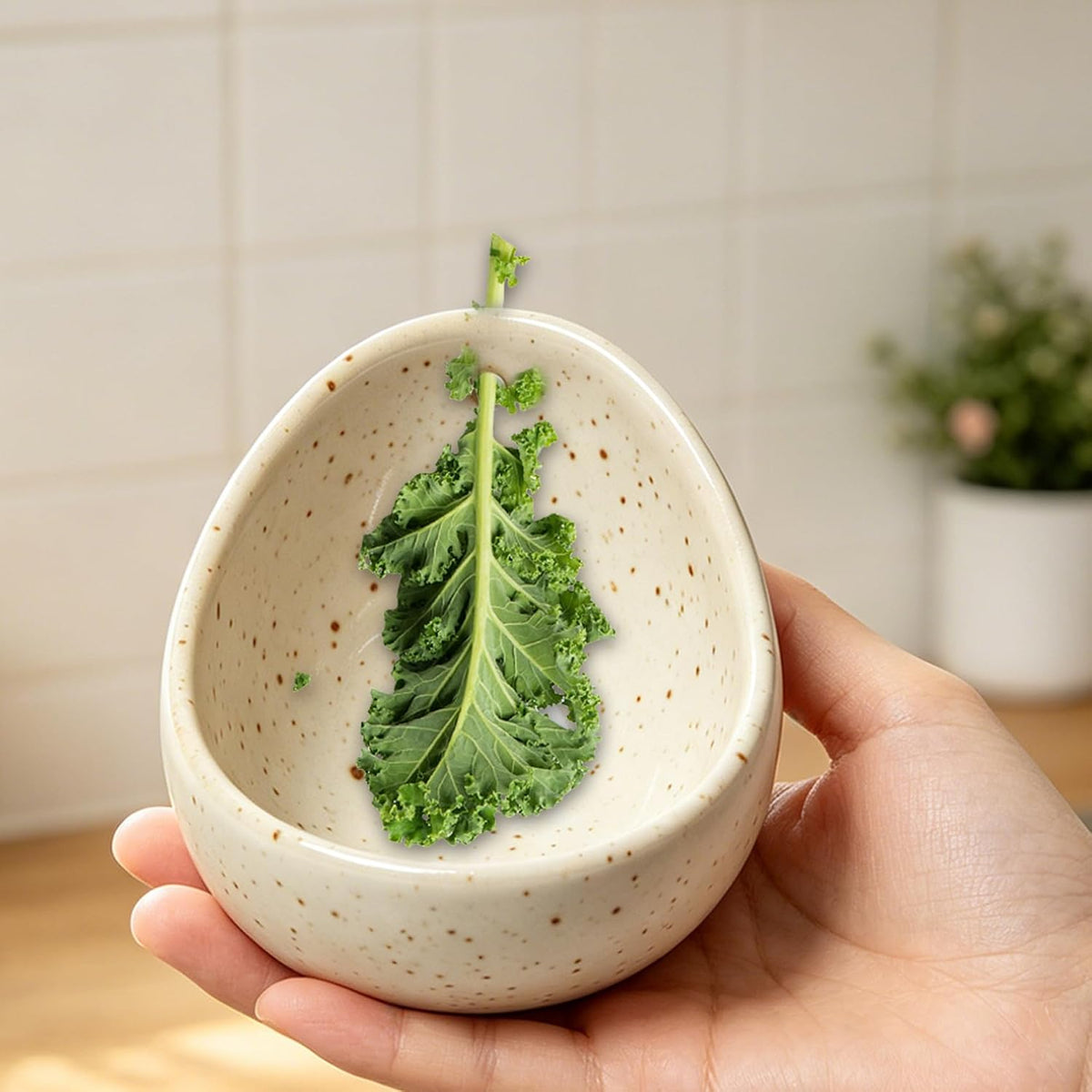 2026 Latest Herb Stripper Pottery Bowl Cutter Tool: Stripping Ceramic Fresh Herbs Kale Striper Cilantro Cutting Razor Gifts Herbalists Peeler Shredder Chopper Clay Copper Small Cup Grater (Green B)