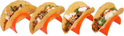 Taco Holder (8 pack) - Stand for Tacos, Soft & Hard Shells for Fill & Serve Without Mess, Plastic Server Set, Dishwasher Safe and Best for Kids, BBQ or a Party - Filling & Serving Rack, by Jokari