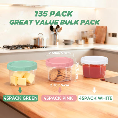 6 Pack 10oz Food Storage Containers, Plastic Containers with Twist Top Lid, Reusable Dishwasher Freezer Safe Airtight, Takeout Container - Ideal for Soup and More