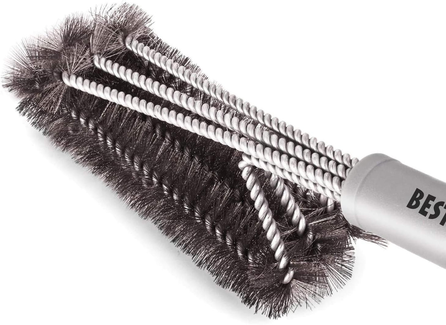 Best BBQ Grill Brush Stainless Steel 18" Barbecue Cleaning Brush w/Wire Bristles & Soft Comfortable Handle - Perfect Cleaner & Scraper for Grill Cooking Grates
