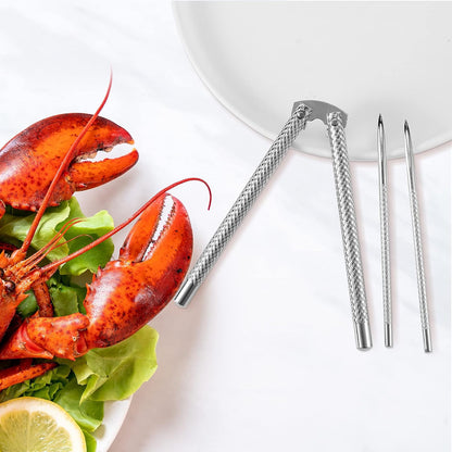 Honeydak 9 Pcs Nut Crackers with 6 Picks, Stainless Steel Seafood