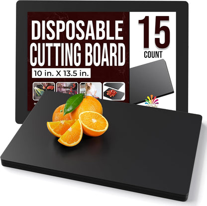 Crown Display Disposable Cutting Boards for Kitchen Black Cutting Board 10 Inch X 13.5 Inch Flexible Cutting Boards For Kitchen ~ Patent Pending ~ Recyclable Disposable Cutting Board Sheets