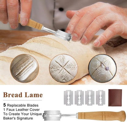 Sourdough Banneton Bread Proofing Basket Set of 2, 9'' Round