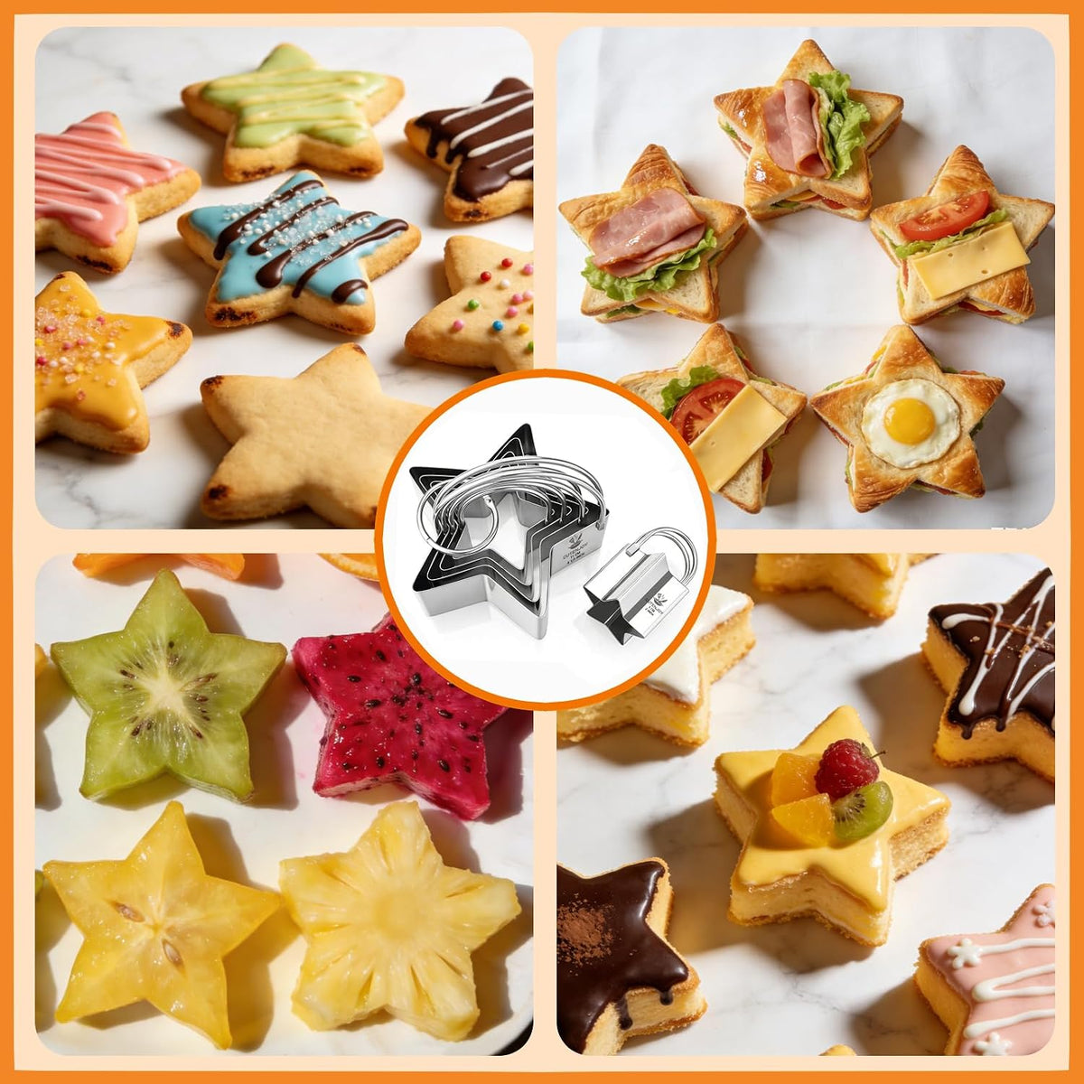 Round Cookie Cutters (2, 3, 3.5, 4, 5, 6 Inch) Biscuit Cutter Set