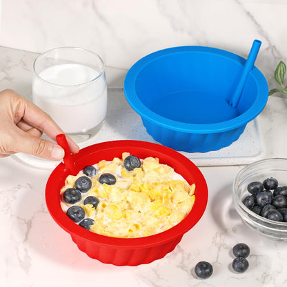 KOLUTI 6 Pack Silicone Bouillon Cups, 8oz Dessert Sauce Dipping Soup Prep Bowl, Small Ice Cream Creme Brulee Pudding Container, BPA Free, Oven, Microwave, Freezer and Dishwasher Safe