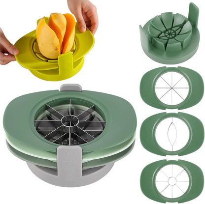 4 in 1 Fruit Cutter Slicer, Yellow Mango Apple Tomato Corer Slicer