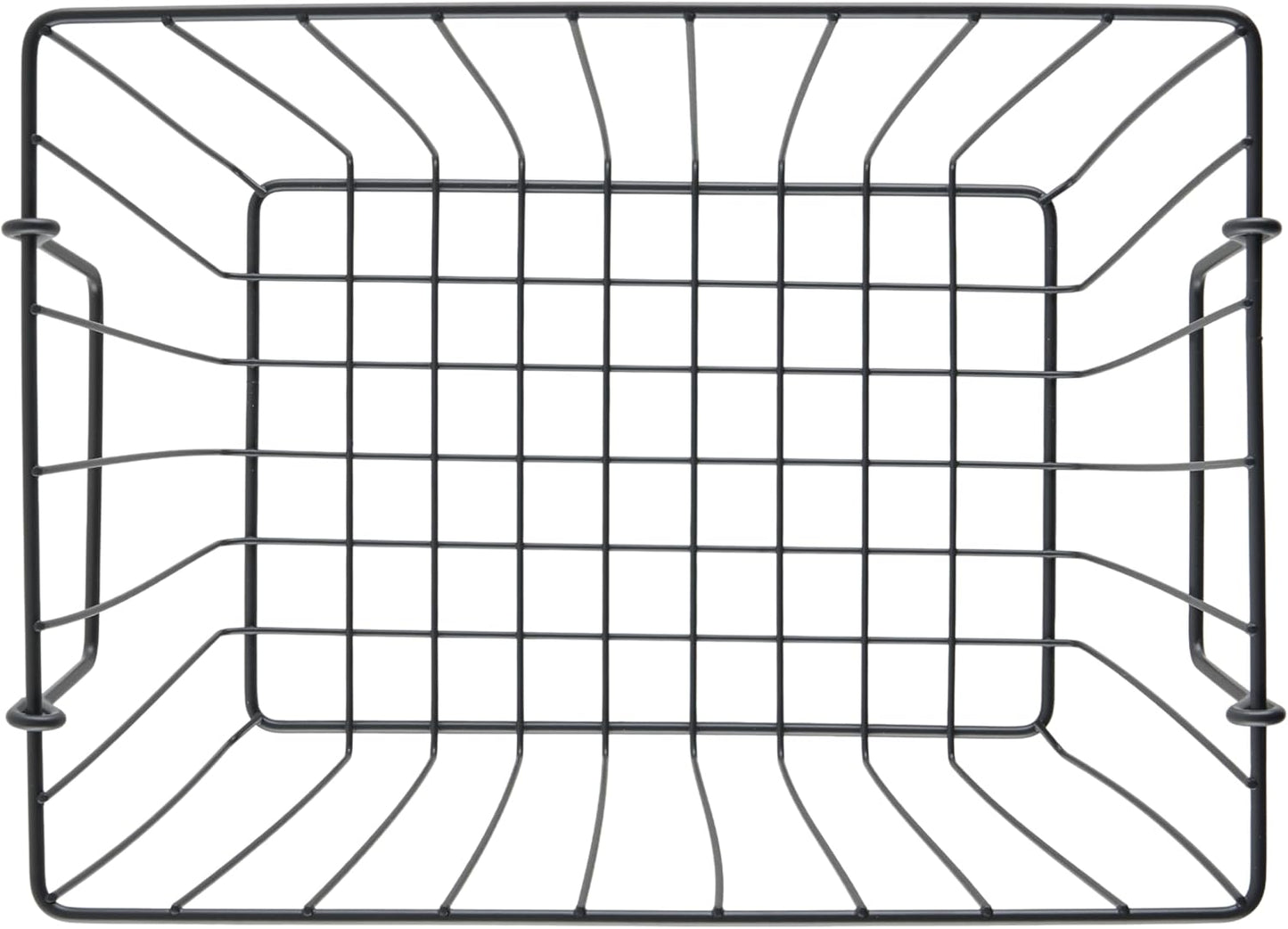 G.E.T. WB-315-MG Heavy Duty Iron Wire Utility Storage Basket/Bin with Handles, 11" x 8" x 8"