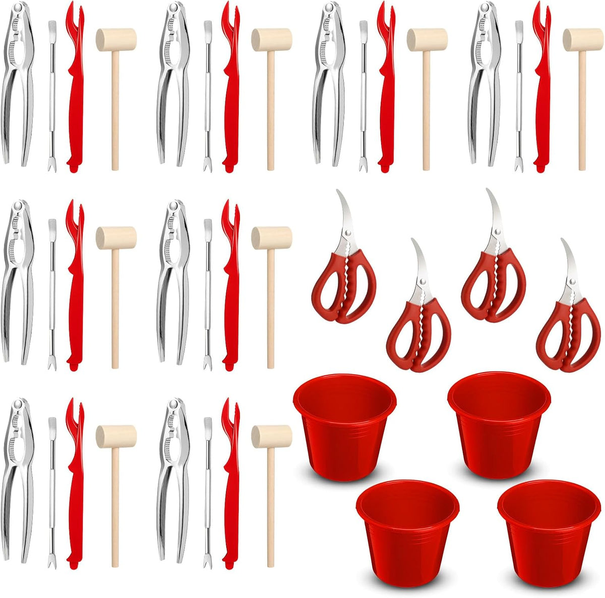 Seafood Boil Party Supplies Crab Crackers and Tools Set