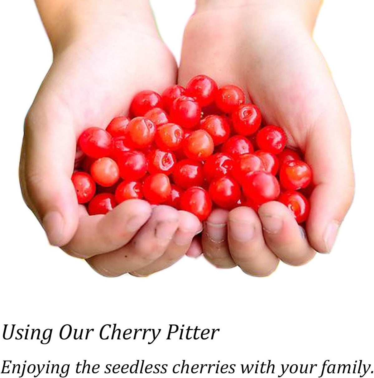 Cherry Pitter, YISSCEN Cherry Olive Seed Remover Tool with Food-Grade Silicone Cup, Heavy-Duty Cherry Stoner/Cherry Core Remover/Oliver Pitter with Space-Saving Lock Design (Black)