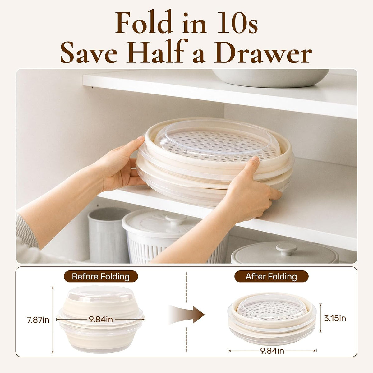 Breading Bowl Shaker , 2.5L Collapsible Breader Bowl Shaker for Frying